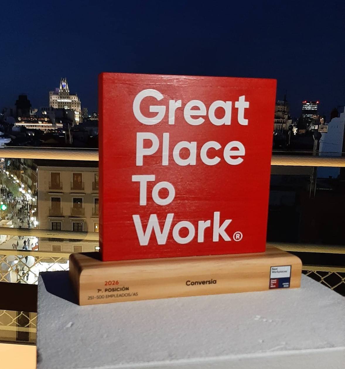 Trofeo Best Workplaces 2026 de Conversia
