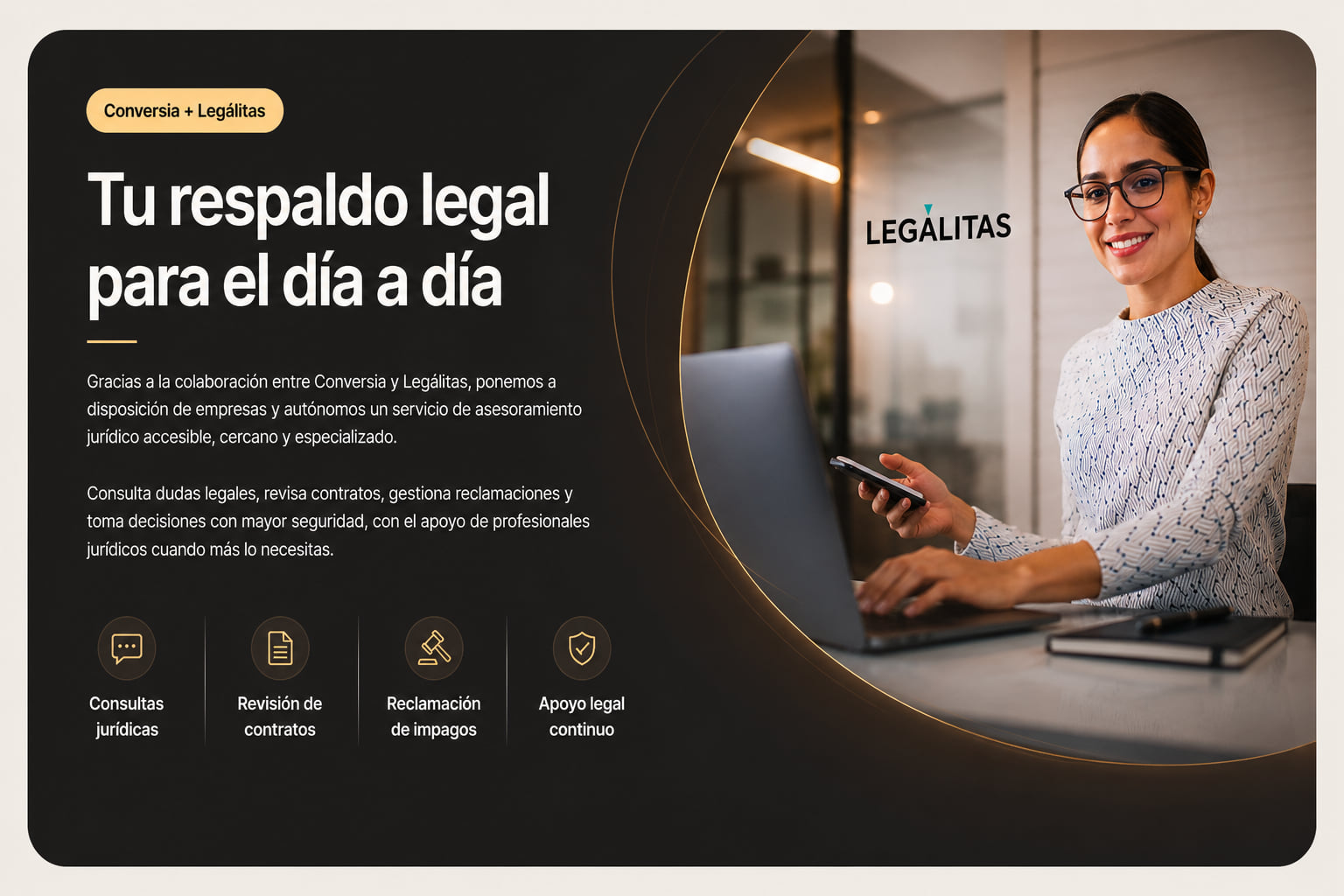 Conversia y Legálitas, asesoramiento jurídico para empresas y autónomos